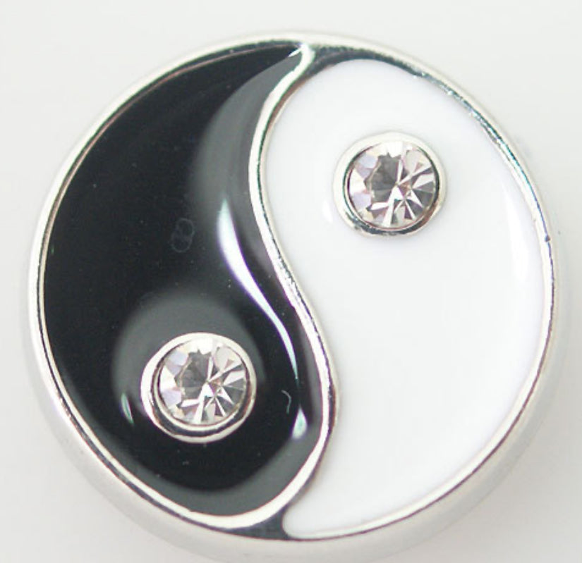 20mm Yin Yang Tai Chi Enamel Snap Chunk
