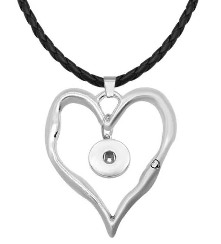 Large Heart Pendant fits 18/20mm Snap Chunk