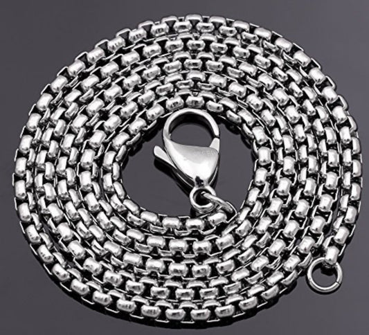 60cm Stainless steel square pearl chain