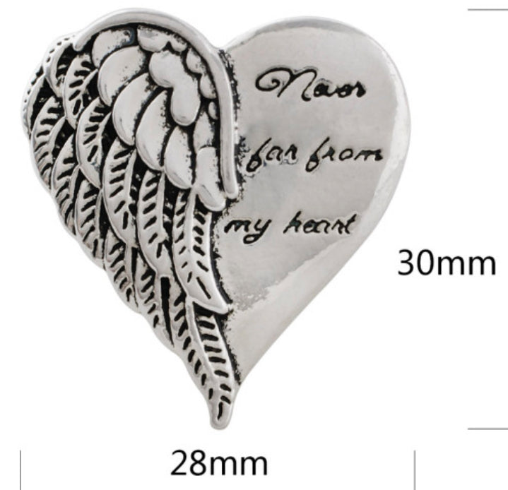 28mm Never Far From My Heart Metal Snap Chunk
