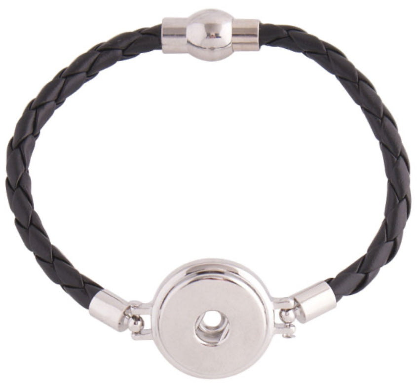 23cm Magnetic Closure Leather Bracelet