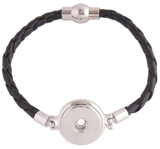 23cm Magnetic Closure Leather Bracelet