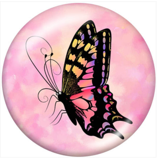 20mm Butterfly Glass Look Snap Chunk
