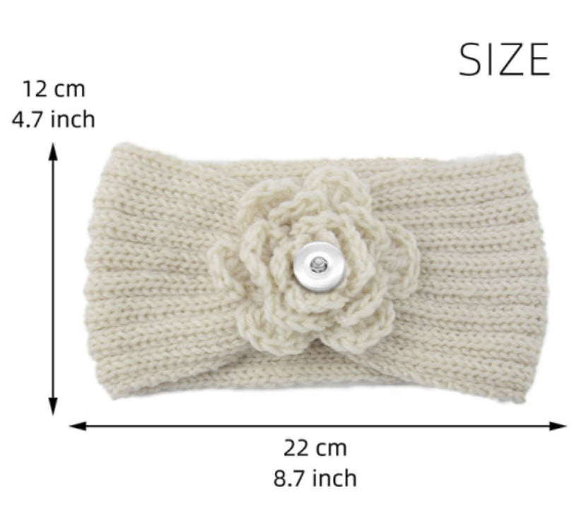 Winter Headband Acrylic fits 18/20mm Snap Chunk