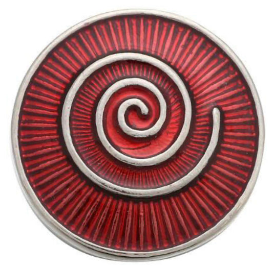 18mm Red Swirl Snap Chunk