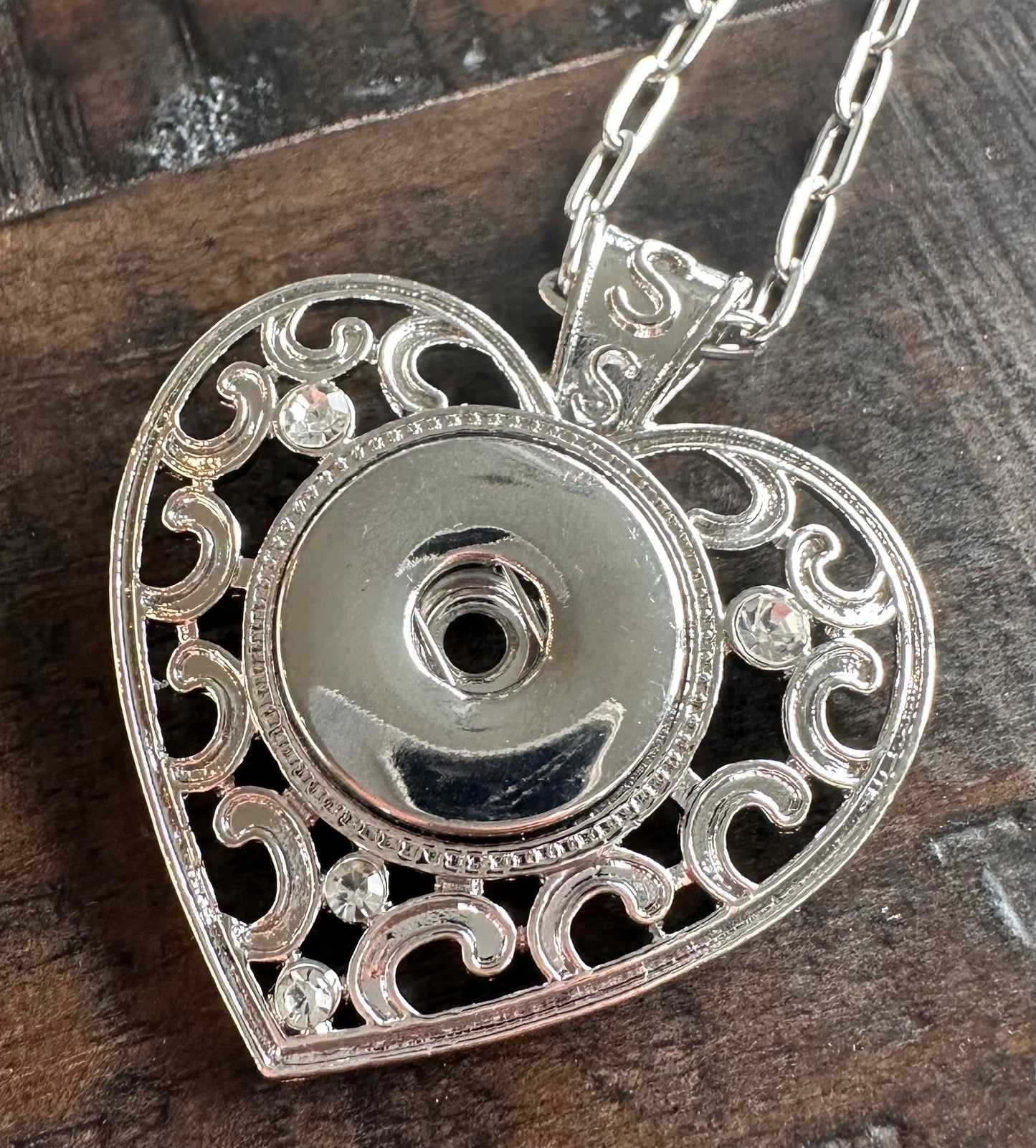Heart Pendant fits 18/20mm Snap Chunk