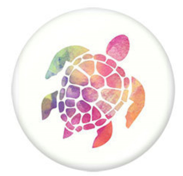 20mm Painted Metal Sea Turtle Honu Snap Chunk